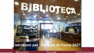 Corso di formazione per i borsisti 2021